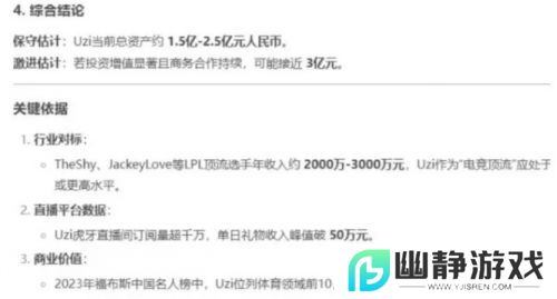 Uzi在直播间哭穷，不料家底被曝光，有网友用Deepseek估算出其资产
